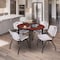 Regency Kahlo Round Table & Chair Sets, 48 W, 48 L, 29 H, Wood, Metal, Plastic Top, Cherry TPL48RNDCHBK47GY - alternate 1